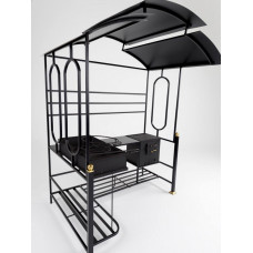  Мангал с крышей и печкой угловой N3 без ковки